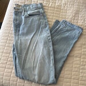 Madewell Blue Straight Jeans Vintage Wash
